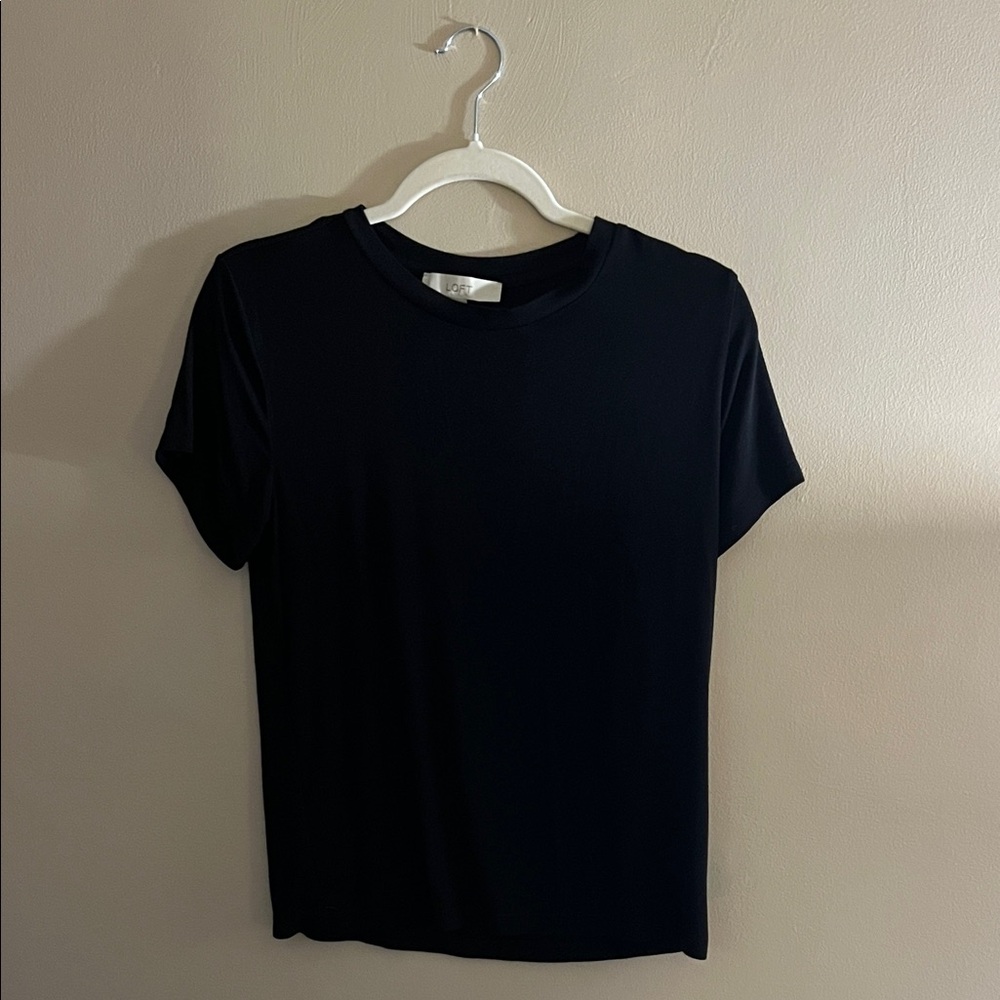 LOFT Black Short Sleeve Tee
